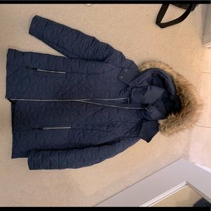 Long navy Winter coat